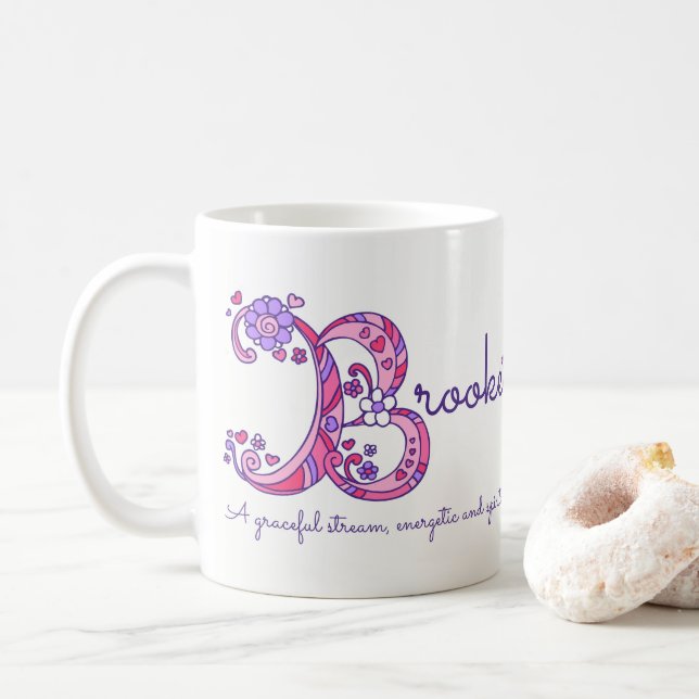 Tasse décorative de monogramme de la signification (Avec donut)
