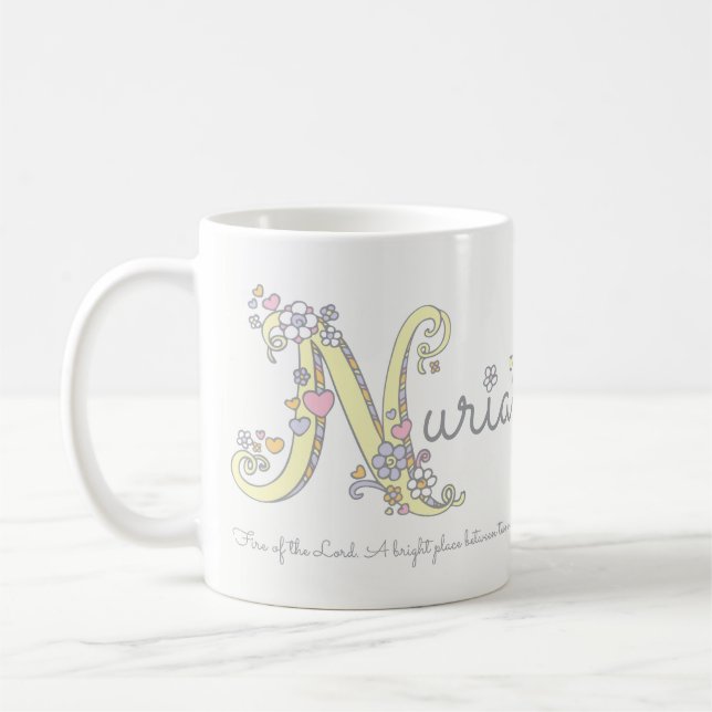 Tasse décorative de monogramme de la signification (Gauche)
