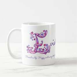 Tasse décorative de monogramme de la signification