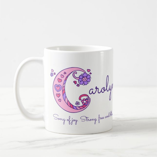 Tasse décorative de monogramme de la signification (Gauche)
