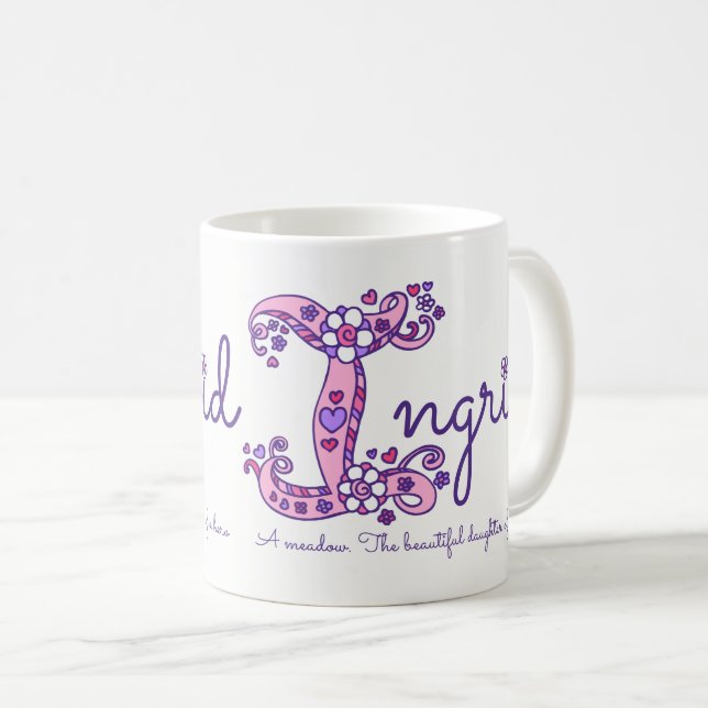 Tasse décorative de monogramme de la signification (Devant droit)