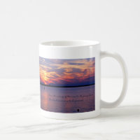 Tasse d'écriture sainte de lever de soleil