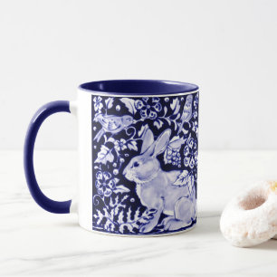 Tasse Dedham Blue Rabbit, Classic Blue & White Design