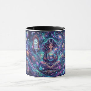Tasse Déesse Cosmique – Méditation de Femme Galaxi
