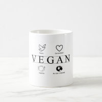 Tasse définie par végétalien