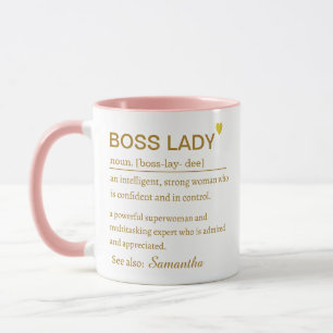 Tasse Définition de Femme Patronne Cadeau de Burea