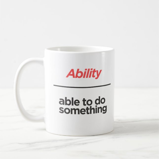 Tasse - Definition der Fähigkeit (Links)