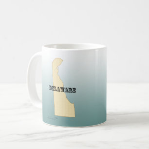 Tasse - Delaware Staat Map mit City