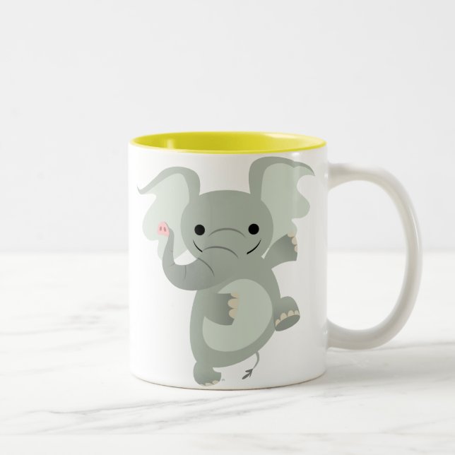 Tasse d'éléphant de bande dessinée de danse (Droit)
