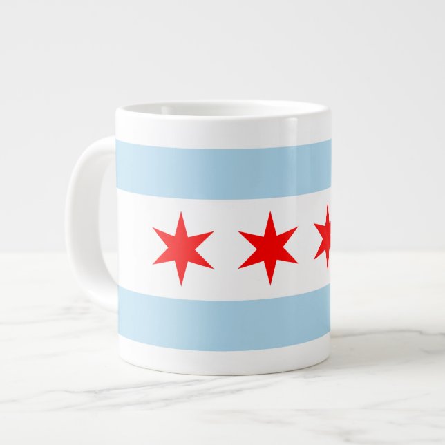 Tasse d'éléphant de drapeau de Chicago (Devant gauche)