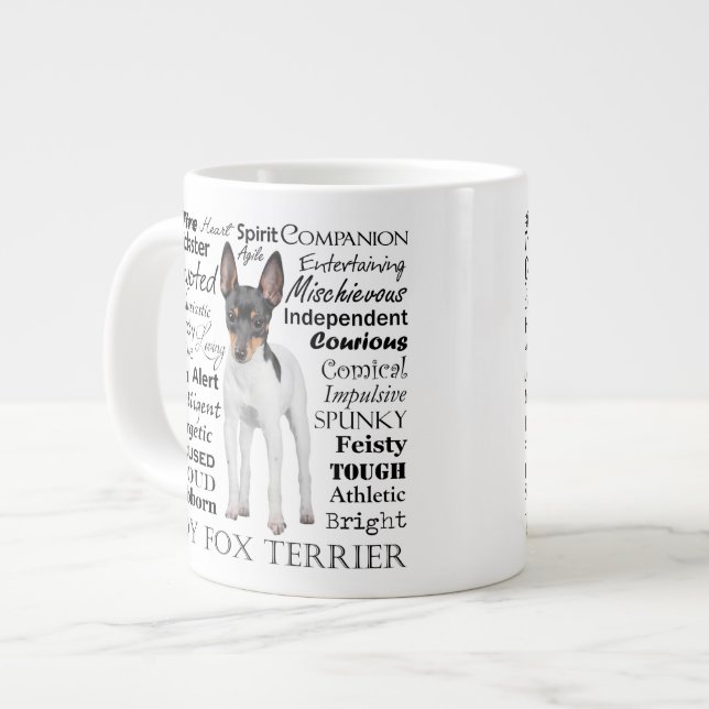 Tasse d'éléphant de traits de Fox Terrier de jouet (Devant gauche)