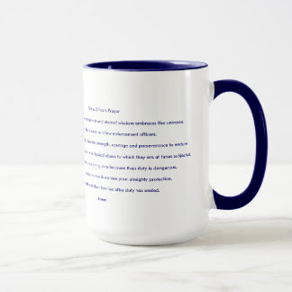 Tasse Délivrance inspirée de foi de prière de policier