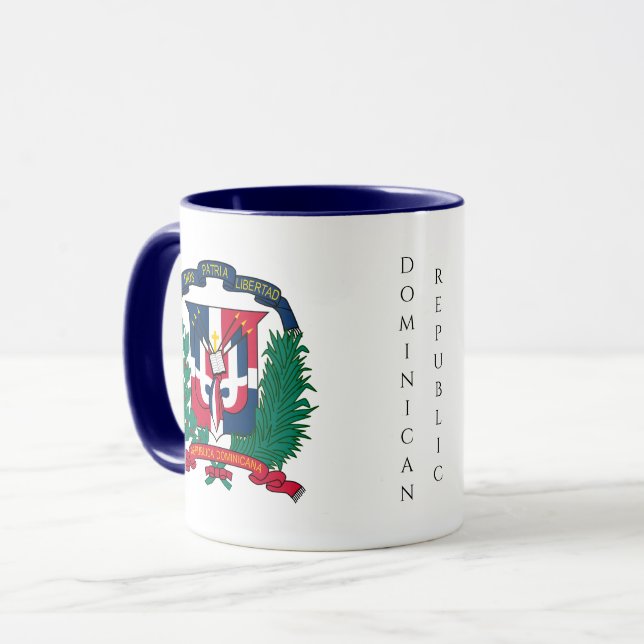 tasse d'emblème de la république dominicaine (Devant gauche)