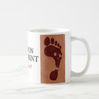 Tasse d'empreinte de pas de carbone