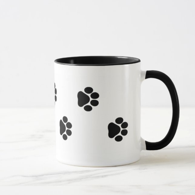 Tasse d'empreinte de patte de chien 15 onces (Droite)