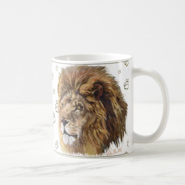 Tasse d'empreinte de patte du Roi Lion, blanche (Droite)