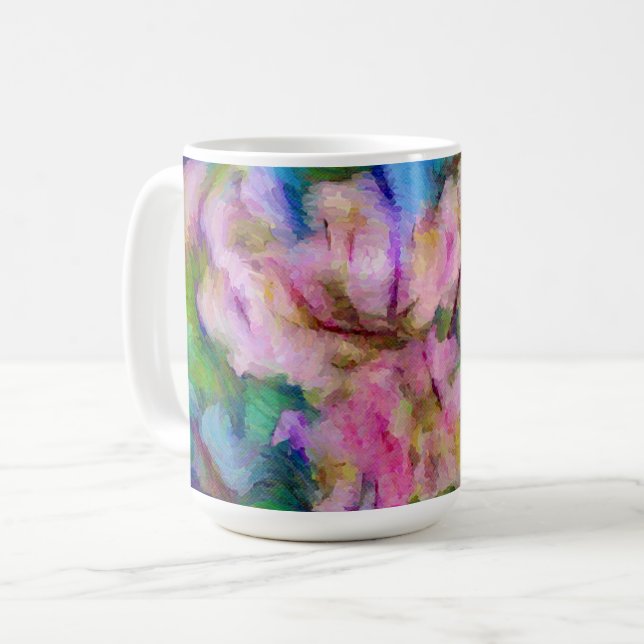 Tasse der abstrakten Impressionistin Floral Blume  (Vorderseite Links)