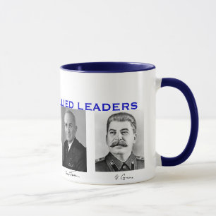 Tasse der alliierten Führer des Zweiten Weltkrieg