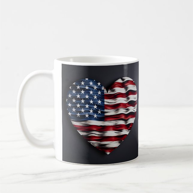 Tasse der amerikanischen Flagge (Links)