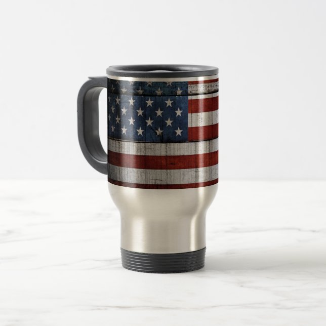 Tasse der amerikanischen Flagge (Vorderseite Links)