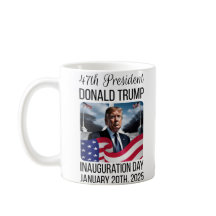 Tasse der Amtseinführung 45. 47. Präsident Donald