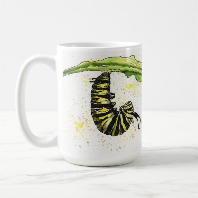 Tasse der Aquarellfarben-Raupe (Links)