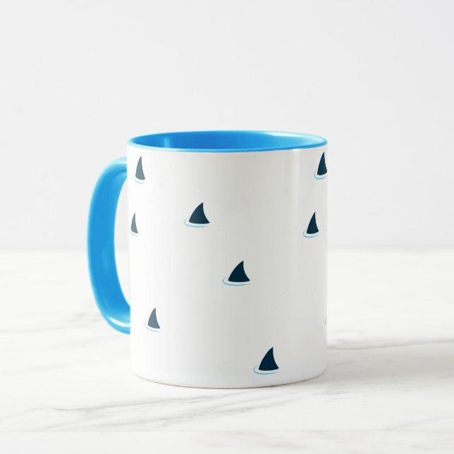 Tasse der Aufmerksamkeit von Haien (Vorderseite Links)