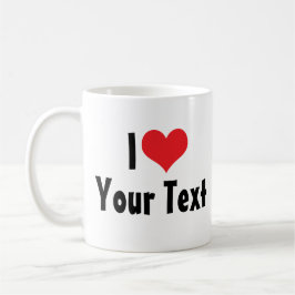 Tasse der benutzerdefinierten I-Liebe (2-seitig)