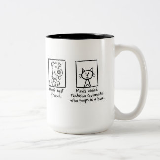 Tasse, der beste Freund des Mannes Zweifarbige Tasse
