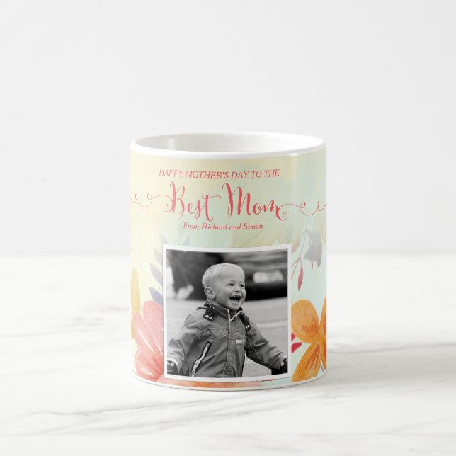 Tasse der beste Mama-kundenspezifische Foto-Mutter (Mittel)