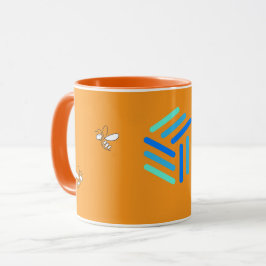 Tasse der Bienenzüchter in nostalgischer Orange