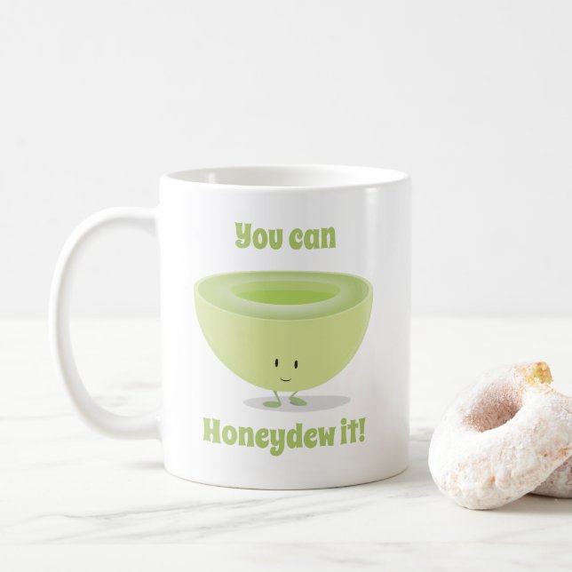Tasse der Blatthonig-Ermutigungs-| (Mit Donut)