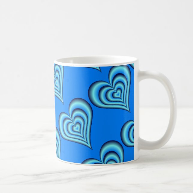 Tasse der blauen Herzen (Rechts)