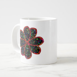 Tasse der Blume in Schwarz und Rot