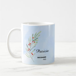 Tasse der Blume personalisiert im Dezember