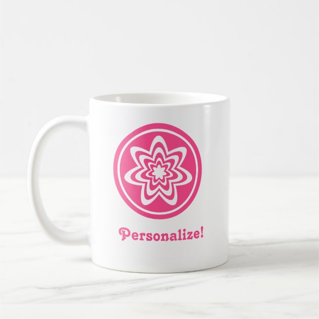 Tasse der Blumenexplosion, rosa (Links)