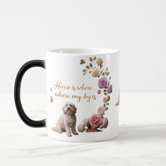 Tasse der Blumenhunde-Mama - Tasse der Morphing Ma (Links)