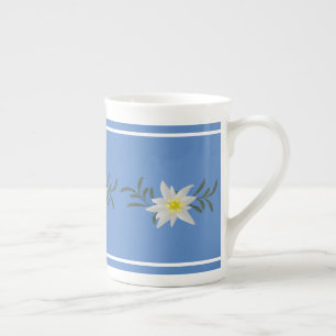 Tasse der China Blauer und Weißer Edelweiss Knoch