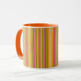 Tasse der coolen orangen vertikalen Streifen