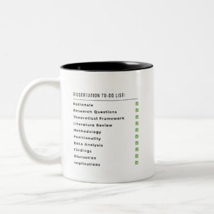 Tasse der Dissertation