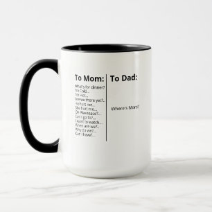 Tasse der Eltern, Kindergeschenk für Mama, lustig