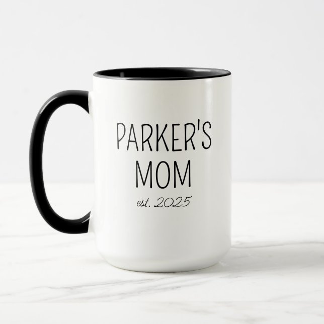 Tasse der ersten Mama, Junge Mutter Geschenkideen, (Links)
