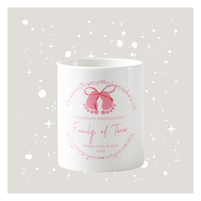 Tasse der ersten Weihnachtsfamilie - Rosa (Von Creator hochgeladen)