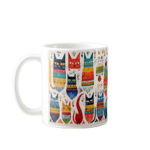 Tasse der farbenfrohen Katzen