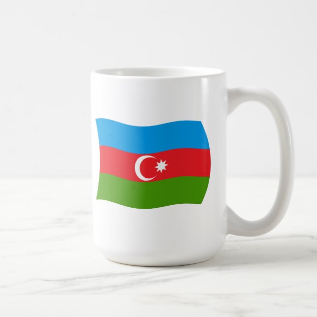 Tasse der Flagge Aserbaidschans (Rechts)
