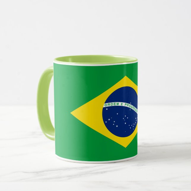 Tasse der Flagge Brasiliens (Vorderseite Links)