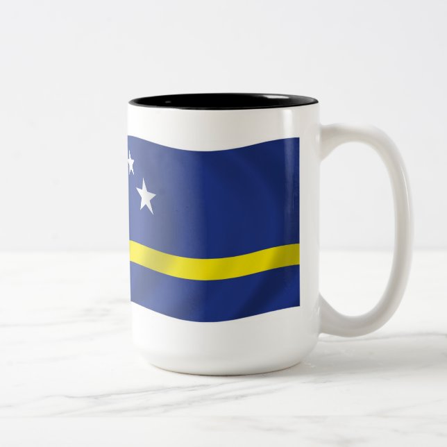 Tasse der Flagge Curacao (Rechts)