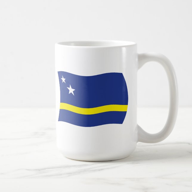 Tasse der Flagge Curacao (Rechts)
