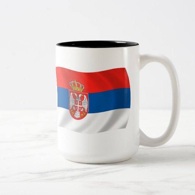 Tasse der Flagge Serbiens (Rechts)