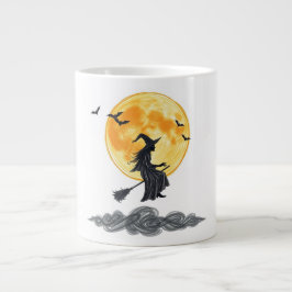Tasse der Flying-Hexe-Silhouette